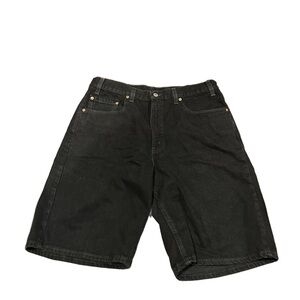 EUC Men's Levi 550 Relaxed Fit black wash denim shorts/ jorts. Size 36.
